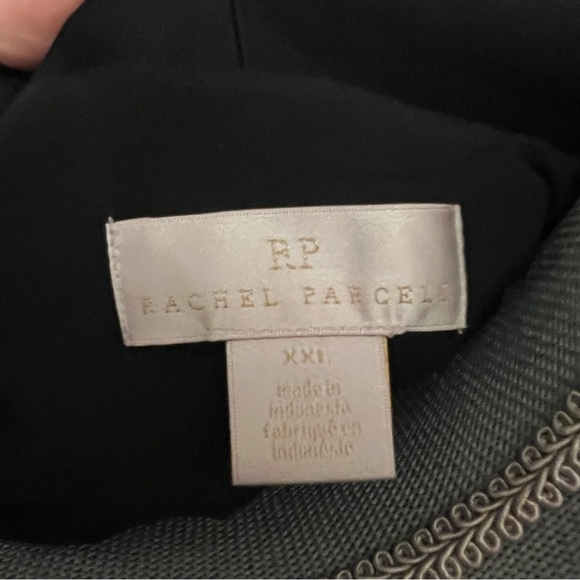 NWT Rachel Parcell Black Satin Wrap Ruffle Dress - Picture 13 of 13